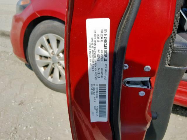 1C3CDFBAXED667642 - 2014 DODGE DART SXT RED photo 10