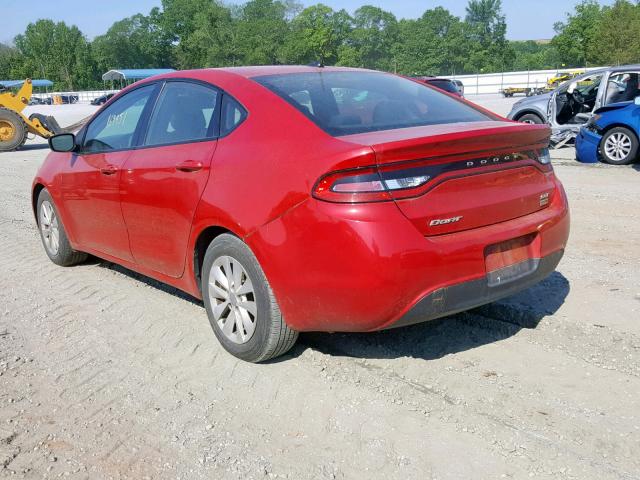 1C3CDFBAXED667642 - 2014 DODGE DART SXT RED photo 3