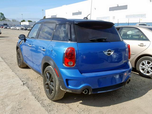 WMWZC3C5XCWL86190 - 2012 MINI COOPER S C BLUE photo 3