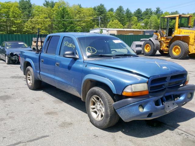 1D7HL38N93S123788 - 2003 DODGE DAKOTA QUA BLUE photo 1