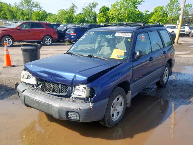 JF1SF63572H737661 - 2002 SUBARU FORESTER L BLUE photo 2