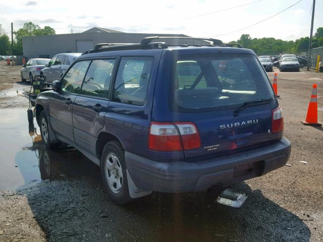 JF1SF63572H737661 - 2002 SUBARU FORESTER L BLUE photo 3