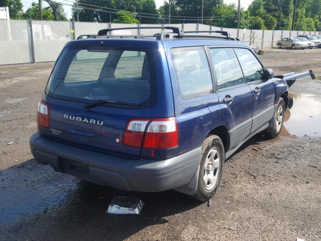 JF1SF63572H737661 - 2002 SUBARU FORESTER L BLUE photo 4