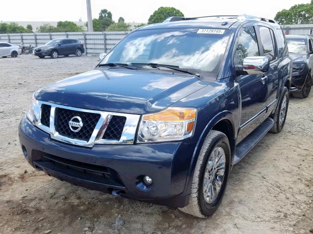 5N1BA0NE7FN603058 - 2015 NISSAN ARMADA PLA BLUE photo 2