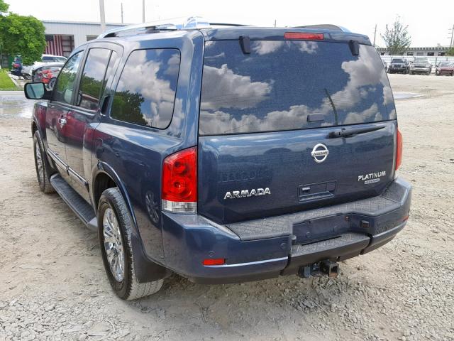 5N1BA0NE7FN603058 - 2015 NISSAN ARMADA PLA BLUE photo 3