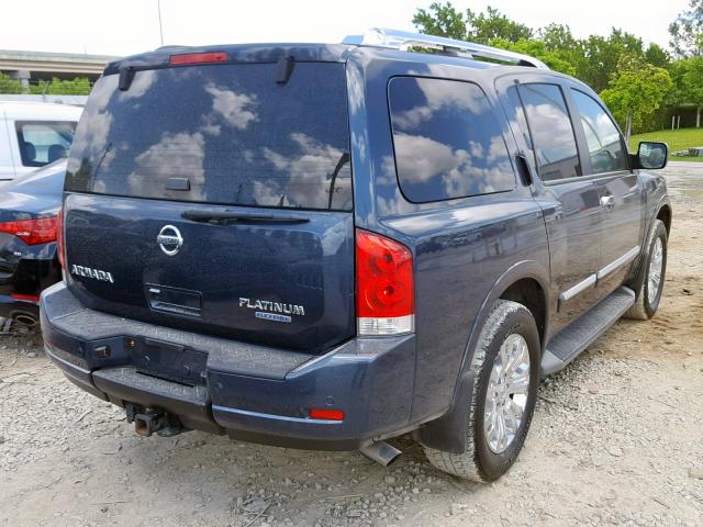 5N1BA0NE7FN603058 - 2015 NISSAN ARMADA PLA BLUE photo 4