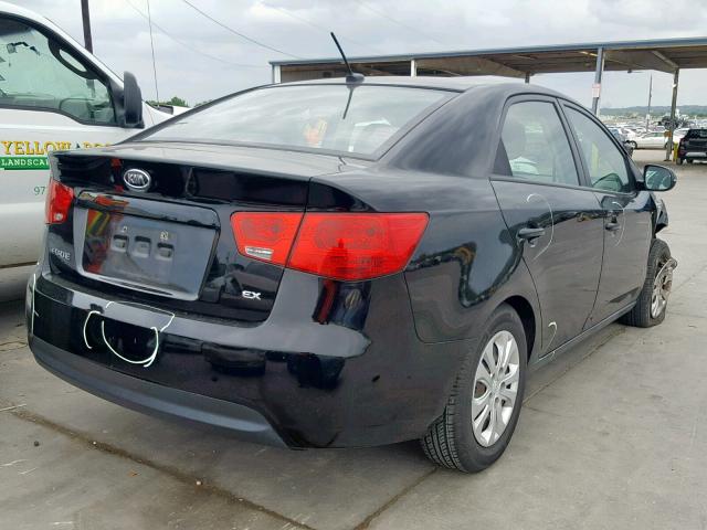 KNAFU4A25B5376220 - 2011 KIA FORTE EX BLACK photo 4