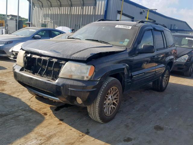 1J4GX58S84C127879 - 2004 JEEP GRAND CHER BLACK photo 2