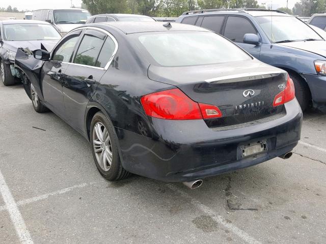 JN1DV6AP7BM600692 - 2011 INFINITI G25 BASE BLACK photo 3