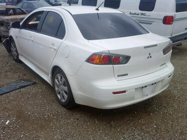 JA32U2FU5FU015354 - 2015 MITSUBISHI LANCER ES WHITE photo 3