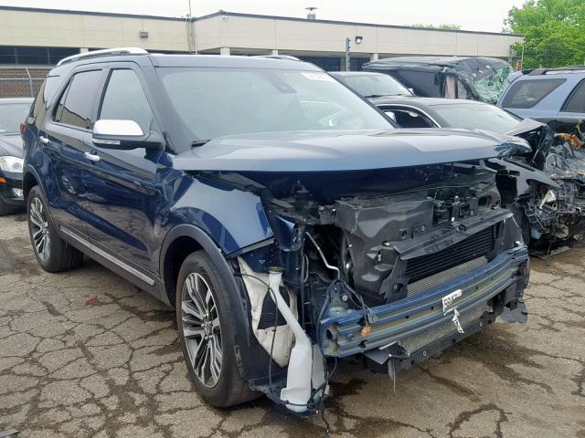 1FM5K8HT4HGD50520 - 2017 FORD EXPLORER P BLUE photo 1