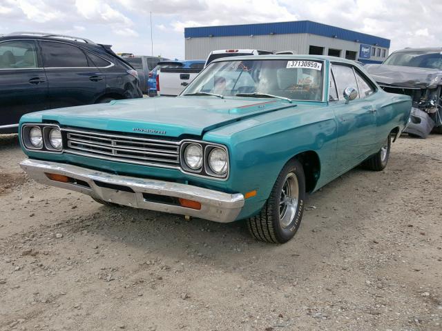 RM23H9G300406 - 1969 PLYMOUTH ROADRUNNER BLUE photo 2