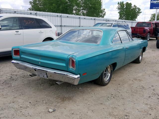 RM23H9G300406 - 1969 PLYMOUTH ROADRUNNER BLUE photo 4