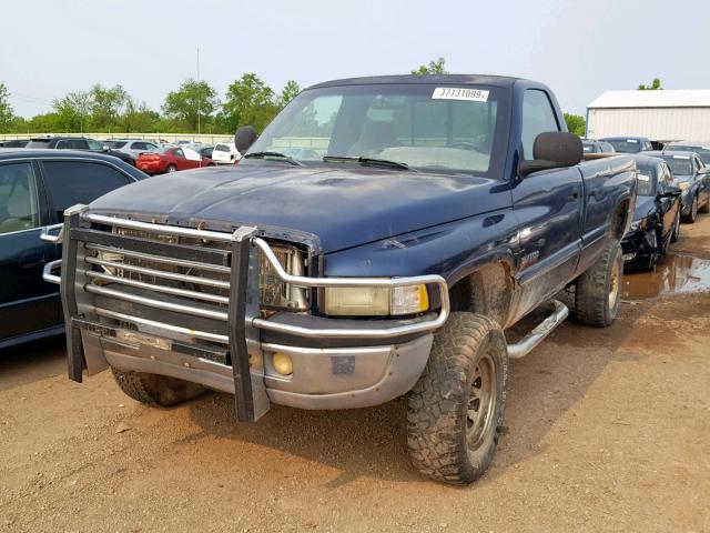 3B7KF26682M265361 - 2002 DODGE RAM 2500 BLUE photo 2