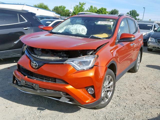 JTMYFREV4GJ063715 - 2016 TOYOTA RAV4 LIMIT ORANGE photo 2