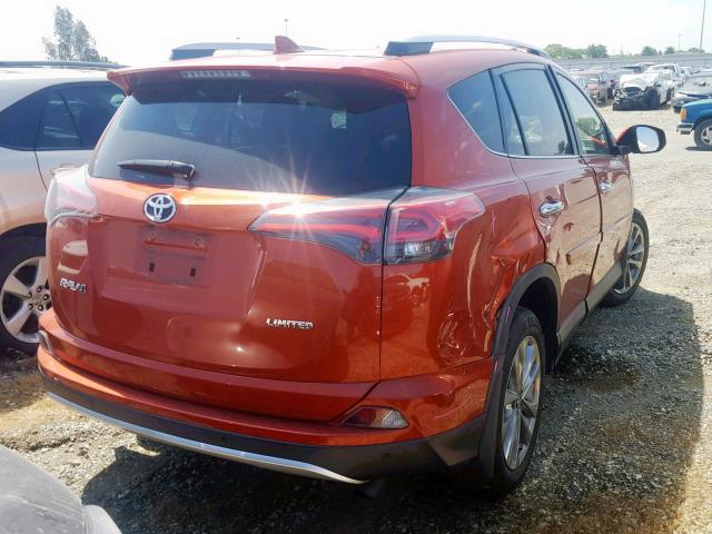 JTMYFREV4GJ063715 - 2016 TOYOTA RAV4 LIMIT ORANGE photo 4