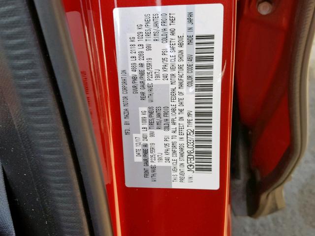 JM3KFBDM8J0337752 - 2018 MAZDA CX-5 GRAND RED photo 10