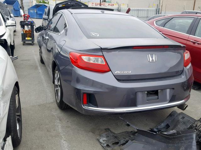 1HGCT1B89DA019290 - 2013 HONDA ACCORD EXL GRAY photo 3