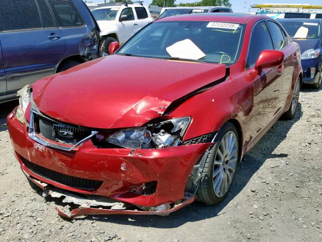 JTHBK262185082289 - 2008 LEXUS IS 250 BURGUNDY photo 2