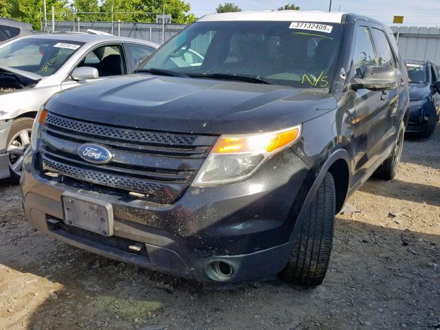 1FM5K8AR0DGC31355 - 2013 FORD EXPLORER P BLACK photo 2