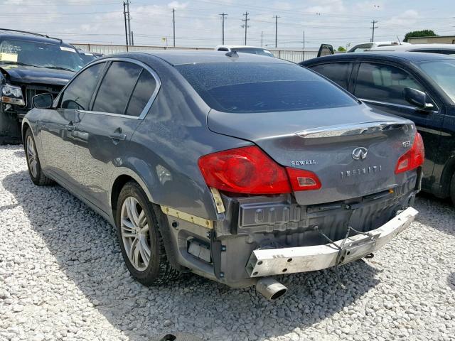 JN1CV6AP4BM500318 - 2011 INFINITI G37 BASE GRAY photo 3