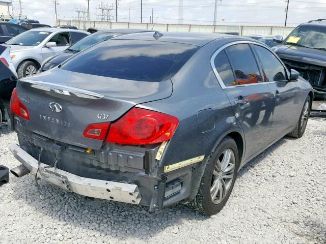 JN1CV6AP4BM500318 - 2011 INFINITI G37 BASE GRAY photo 4