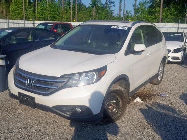 5J6RM3H7XCL016623 - 2012 HONDA CR-V EXL WHITE photo 2