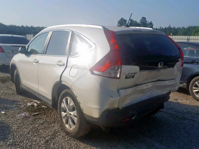 5J6RM3H7XCL016623 - 2012 HONDA CR-V EXL WHITE photo 3