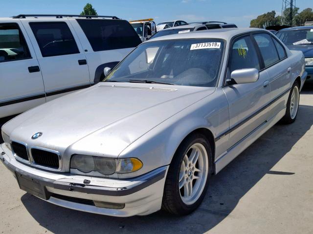 WBAGG83431DN87227 - 2001 BMW 740 I AUTO SILVER photo 2