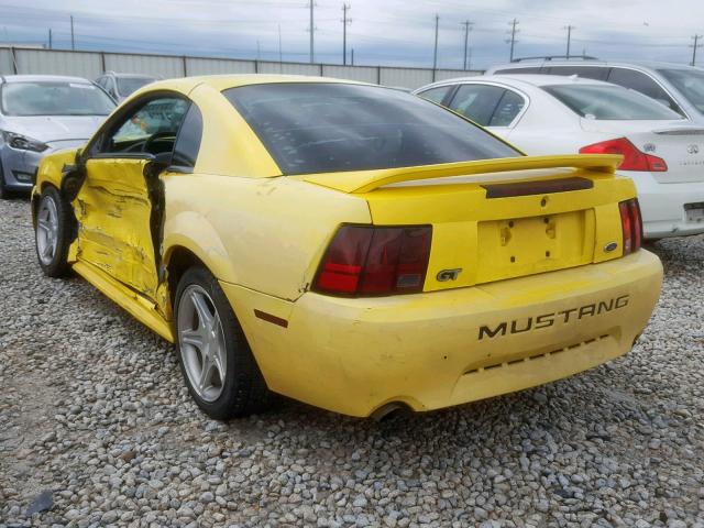 1FAFP42X5YF207568 - 2000 FORD MUSTANG GT YELLOW photo 3