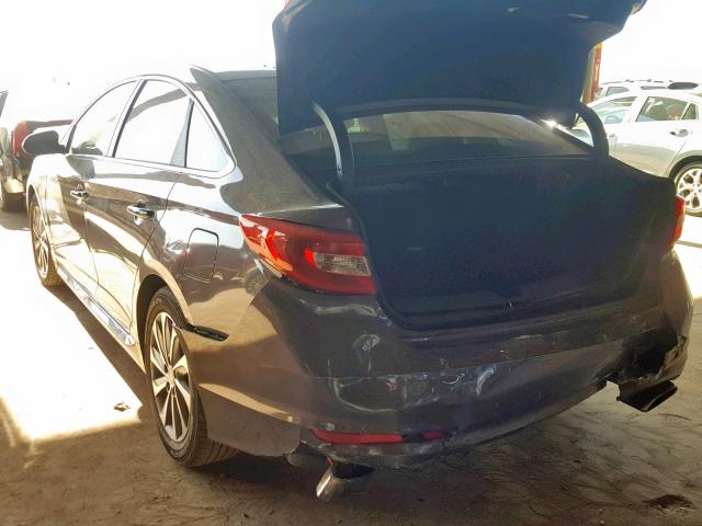 5NPE34AF6FH073943 - 2015 HYUNDAI SONATA SPO GRAY photo 3