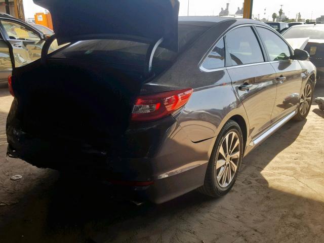 5NPE34AF6FH073943 - 2015 HYUNDAI SONATA SPO GRAY photo 4