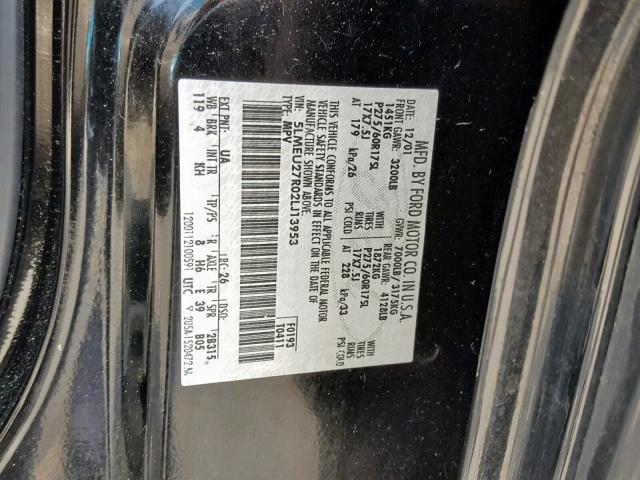 5LMEU27R02LJ13953 - 2002 LINCOLN NAVIGATOR 黑色 照片 10