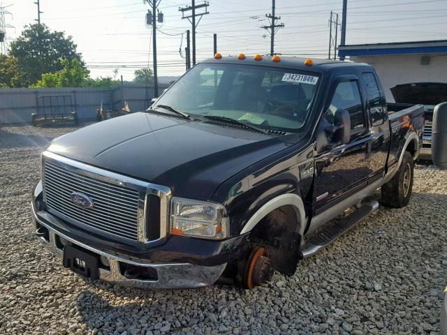 1FTWX31P15EC91508 - 2005 FORD F350 SRW S BLACK photo 2