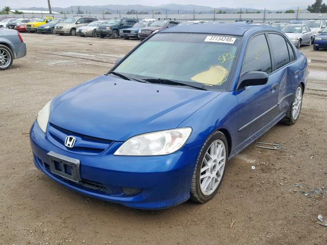 2HGES16354H611765 - 2004 HONDA CIVIC DX V BLUE photo 2