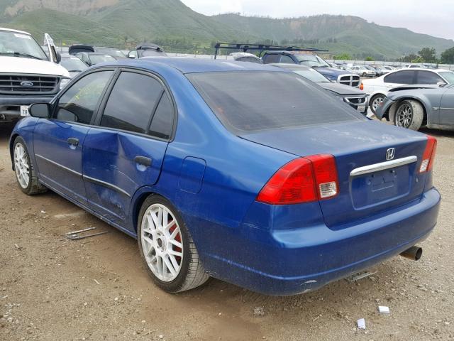 2HGES16354H611765 - 2004 HONDA CIVIC DX V BLUE photo 3