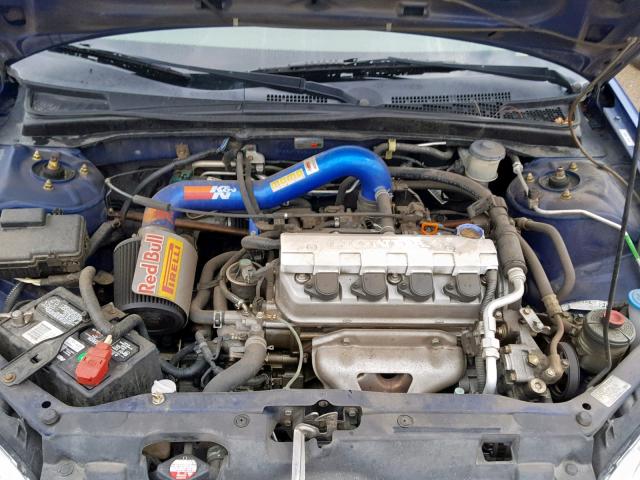 2HGES16354H611765 - 2004 HONDA CIVIC DX V BLUE photo 7