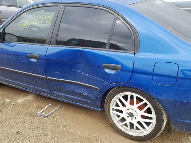 2HGES16354H611765 - 2004 HONDA CIVIC DX V BLUE photo 9