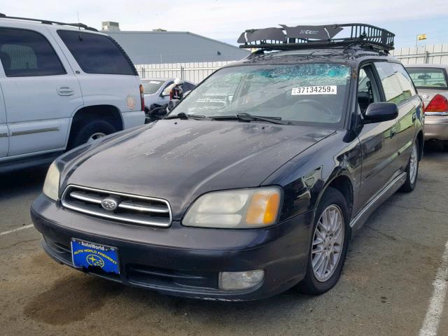 4S3BH645217309410 - 2001 SUBARU LEGACY GT BLACK photo 2