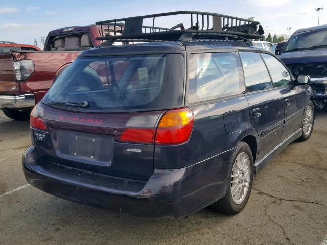 4S3BH645217309410 - 2001 SUBARU LEGACY GT BLACK photo 4