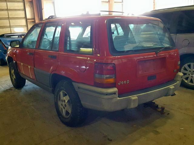 1J4GZ58Y2SC561291 - 1995 JEEP GRAND CHER RED photo 3