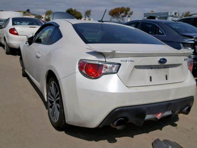 JF1ZCAC1XD2604129 - 2013 SUBARU BRZ 2.0 LI WHITE photo 3