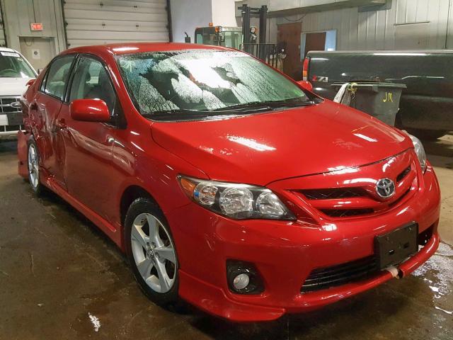 2T1BU4EE0BC666650 - 2011 TOYOTA COROLLA BA RED photo 1