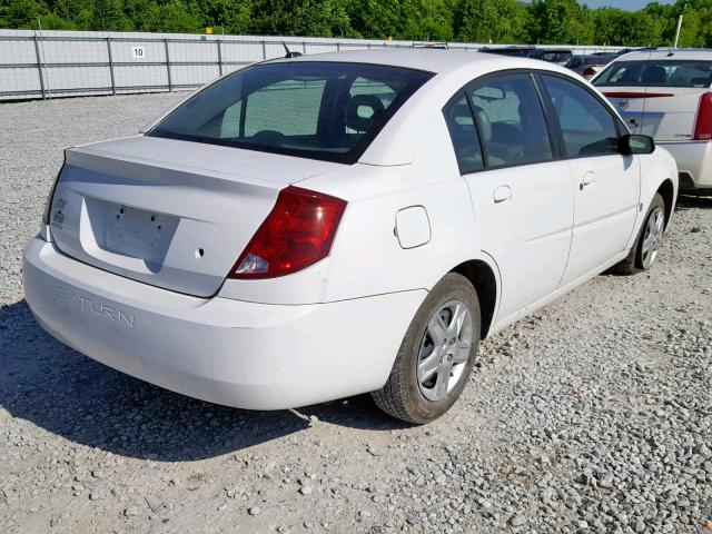 1G8AJ55F07Z132316 - 2007 SATURN ION LEVEL WHITE photo 4