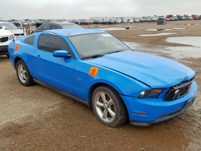 1ZVBP8CH4A5155740 - 2010 FORD MUSTANG GT BLUE photo 1