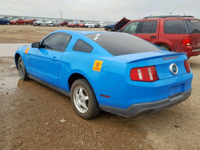 1ZVBP8CH4A5155740 - 2010 FORD MUSTANG GT BLUE photo 3