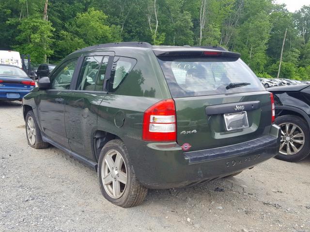 1J8FF47W17D215196 - 2007 JEEP COMPASS GREEN photo 3