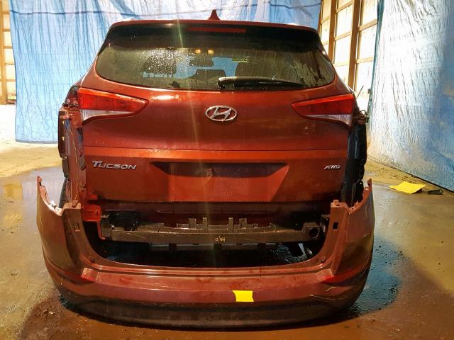 KM8J3CA48JU647752 - 2018 HYUNDAI TUCSON SEL MAROON photo 9