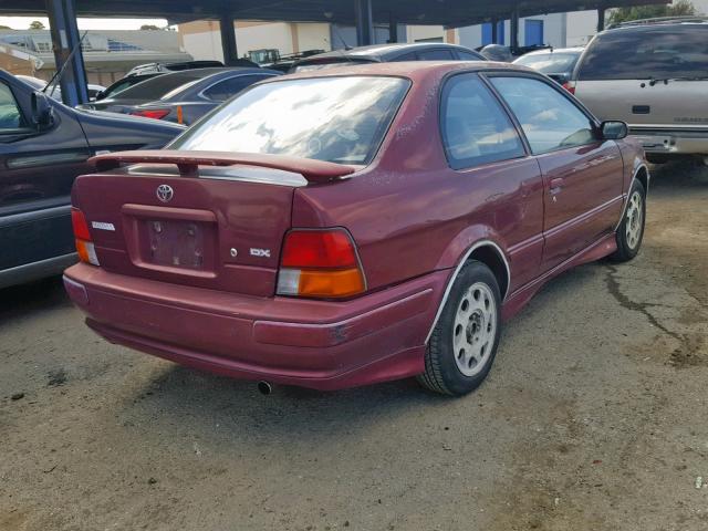 JT2EL56D1S0046324 - 1995 TOYOTA TERCEL DX RED photo 4