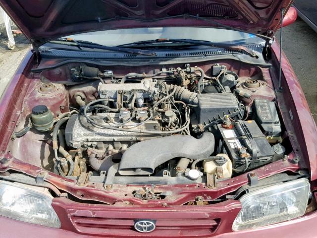 JT2EL56D1S0046324 - 1995 TOYOTA TERCEL DX RED photo 7